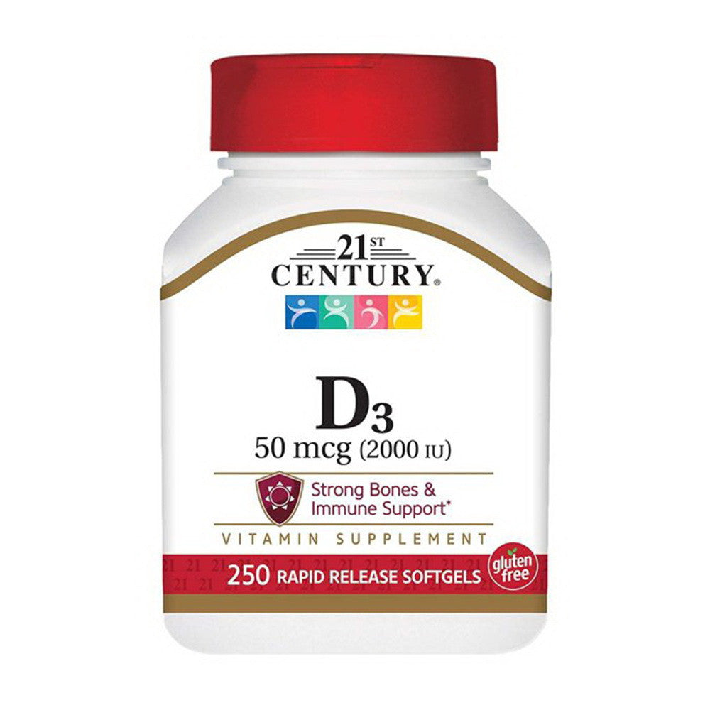 21St Century Vitamin D3-2000 Iu Super Strength Softgels - 250 Ea